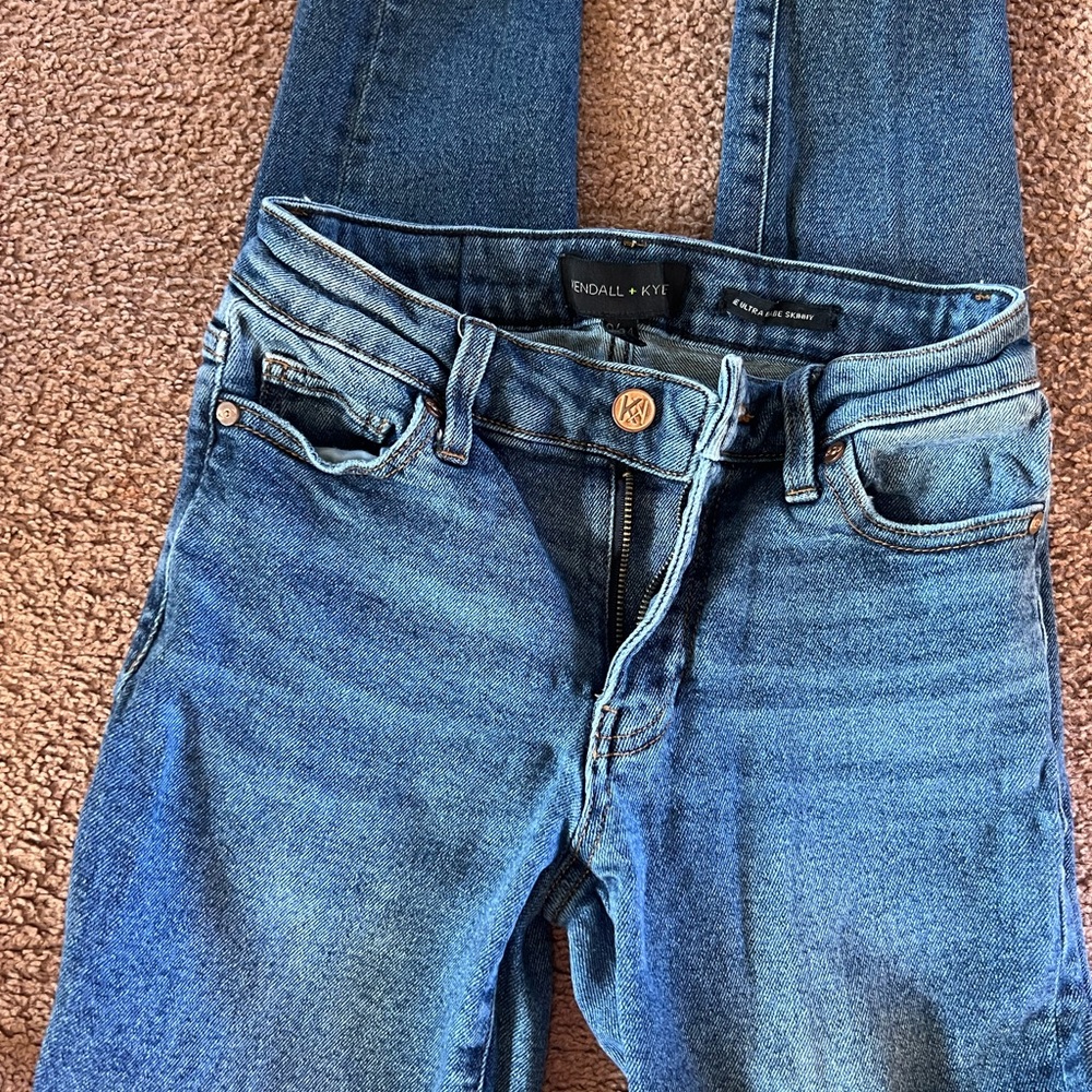 Kendall & Kylie Deep Blue Skinny Jeans